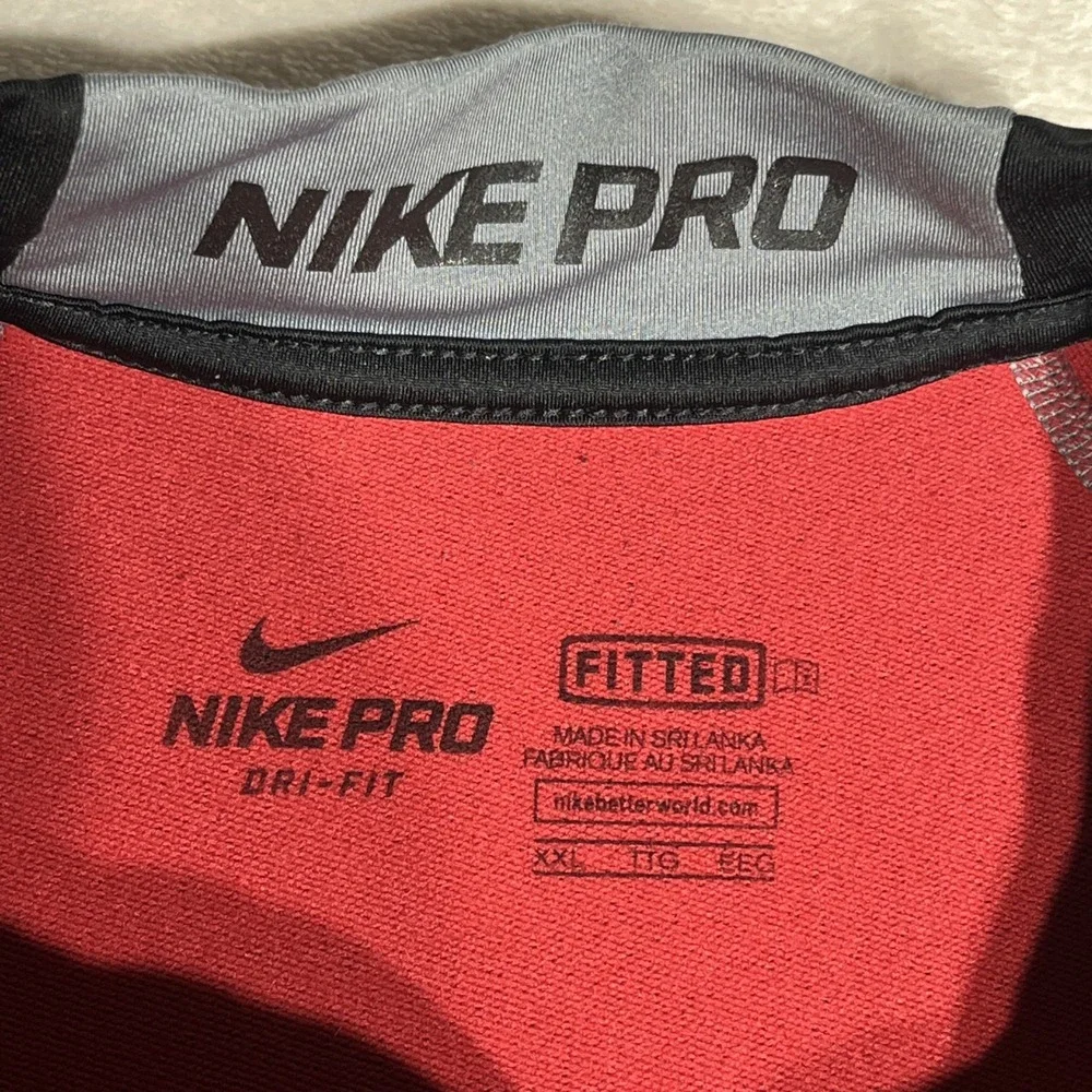 Nike Pro Dri Fit Neck Swoosh Mens Black Size XXL 1/4 Zip Pullover Shirt Golf